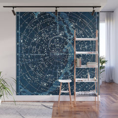 1900 Star Constellation Map - Chart Vintage Poster Wall Mural