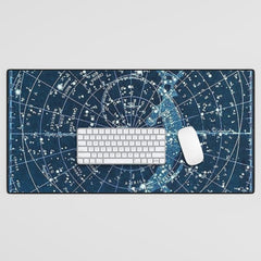 1900 Star Constellation Map - Chart Vintage Poster Desk Mat