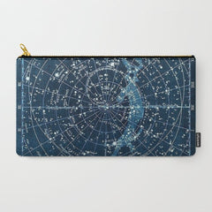 1900 Star Constellation Map - Chart Vintage Poster Carry All Pouch