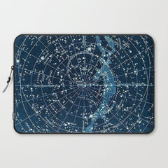 1900 Star Constellation Map - Chart Vintage Poster Laptop Sleeve