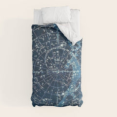1900 Star Constellation Map - Chart Vintage Poster Comforter