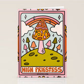 2. High Priestess Mushroom Stationery Card