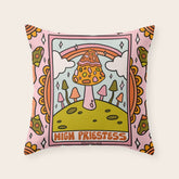 2. High Priestess Mushroom Throw Pillow