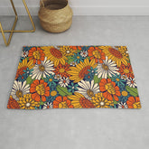 70s Retro Floral - Bold Rug