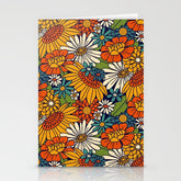 70s Retro Floral - Bold Stationery Card