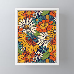 70s Retro Floral - Bold Mini Art Print