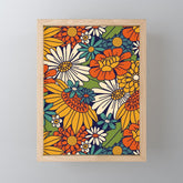 70s Retro Floral - Bold Mini Art Print