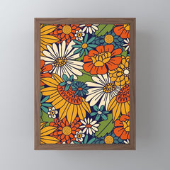70s Retro Floral - Bold Mini Art Print