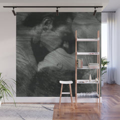 1912, The Kiss, Lovers black and white photography by Anne Brigmann Wall Mural