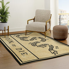 1776 "Join, or Die" Revolutionary War flag with 13 colonies, snake & no colors by Benjamin Franklin Rug