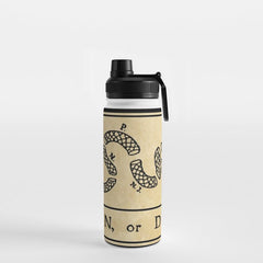 1776 "Join, or Die" Revolutionary War flag with 13 colonies, snake & no colors by Benjamin Franklin Water Bottle