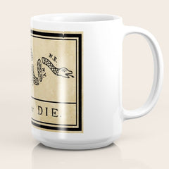 1776 "Join, or Die" Revolutionary War flag with 13 colonies, snake & no colors by Benjamin Franklin Coffee Mug