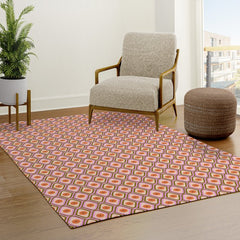 70s Disco Daisy Flower Pattern Rug
