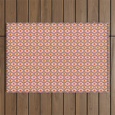 70s Disco Daisy Flower Pattern Outdoor Rug