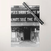 1923 People's Drug Store Prohibition Washington DC Georgetown vintage black and white photograph Wrapping Paper