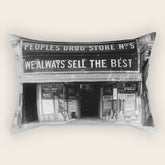 1923 People's Drug Store Prohibition Washington DC Georgetown vintage black and white photograph Rectangular Pillow