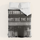 1923 People's Drug Store Prohibition Washington DC Georgetown vintage black and white photograph Duvet Cover