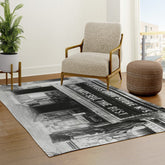 1923 People's Drug Store Prohibition Washington DC Georgetown vintage black and white photograph Rug