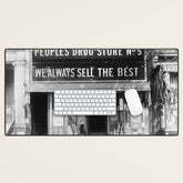 1923 People's Drug Store Prohibition Washington DC Georgetown vintage black and white photograph Desk Mat