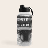 1923 People's Drug Store Prohibition Washington DC Georgetown vintage black and white photograph Water Bottle