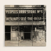 1923 People's Drug Store Prohibition Washington DC Georgetown vintage black and white photograph Wood Wall Art