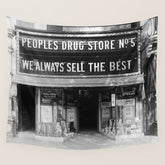 1923 People's Drug Store Prohibition Washington DC Georgetown vintage black and white photograph Wall Tapestry