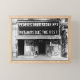1923 People's Drug Store Prohibition Washington DC Georgetown vintage black and white photograph Mini Art Print