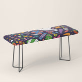 60s 70s psychedelic Modern Christmas Confetti Pattern Bench