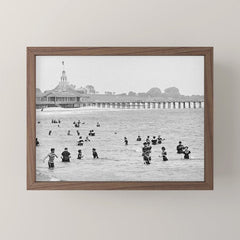 1895 Narragansett Pier and Beach, Narragansett, Rhode Island Mini Art Print