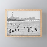 1895 Narragansett Pier and Beach, Narragansett, Rhode Island Mini Art Print