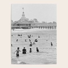 1895 Narragansett Pier and Beach, Narragansett, Rhode Island Poster