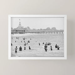 1895 Narragansett Pier and Beach, Narragansett, Rhode Island Mini Art Print