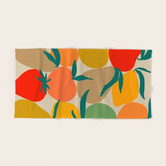 2025 RETRO FRUIT MARKET CALENDAR Bath Towel