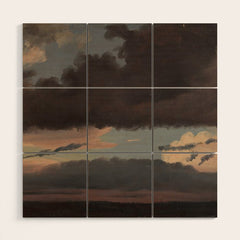 "Cloud Study" by Knud Baade, 1839 Wood Wall Art