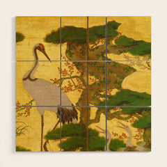 16th Century Japanese Birds & Flowers Wood Wall Art