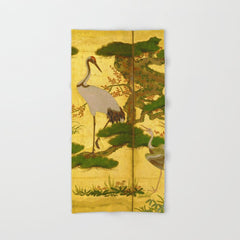 16th Century Japanese Birds & Flowers Bath Towel