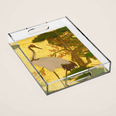 16th Century Japanese Birds & Flowers Acrylic Tray