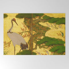 16th Century Japanese Birds & Flowers Welcome Mat