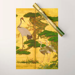 16th Century Japanese Birds & Flowers Wrapping Paper