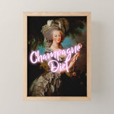 Champagne Diet' Marie Antoinette Mini Art Print