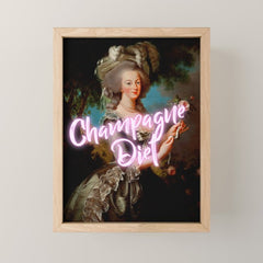 Champagne Diet' Marie Antoinette Mini Art Print