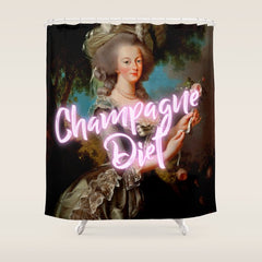 Champagne Diet' Marie Antoinette Shower Curtain