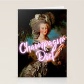 Champagne Diet' Marie Antoinette Stationery Card