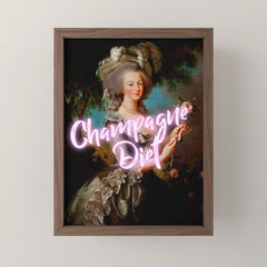 Champagne Diet' Marie Antoinette Mini Art Print