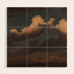 "Cloud Study" by Knud Baade, 1843 Wood Wall Art