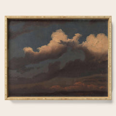 "Cloud Study" by Knud Baade, 1843 Serving Tray