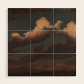 "Cloud Study" by Knud Baade, 1843 Wood Wall Art