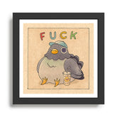 Fuck' Pigeon 01 Framed Art Print