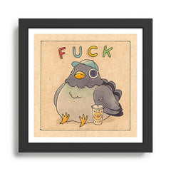 Fuck' Pigeon 01 Framed Art Print