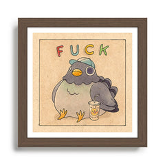 Fuck' Pigeon 01 Framed Art Print